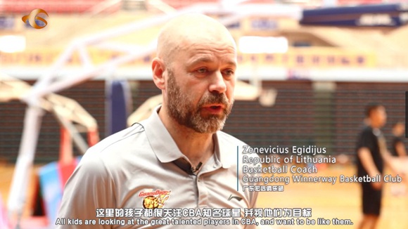 Lithuania basketball coach in Dongguan