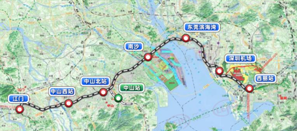 The construction of Shenzhen-Jiangmen Railway is to start at the end of September