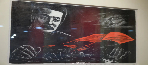 War-era woodcut comics on display in Dongguan